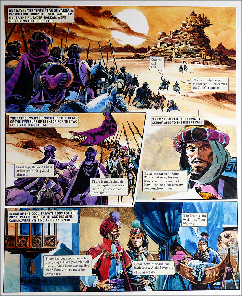 Trigan Empire: Mercy Mission (13 Feb 1982) (TWO pages) (Originals) art by The Trigan Empire (Gerry Wood) at The Illustration Art Gallery