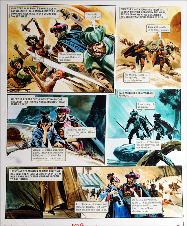 Trigan Empire: Mercy Mission (13 March 1982) (TWO pages) (Originals) by The Trigan Empire (Gerry Wood) at The Illustration Art Gallery