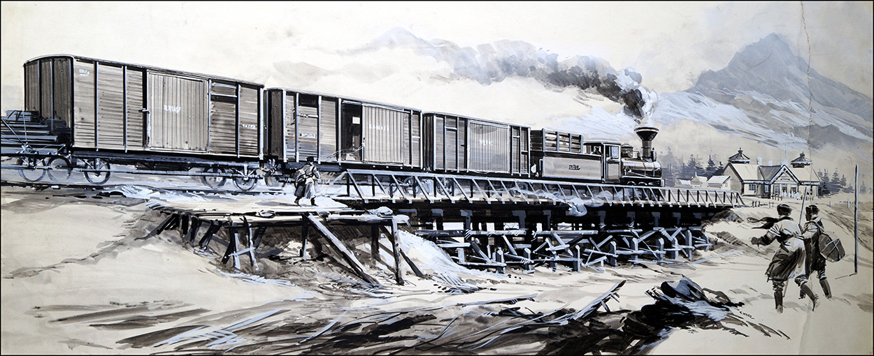 The Trans-Siberian Railway (Original) (Signed) art by Gerry Wood Art at The Illustration Art Gallery