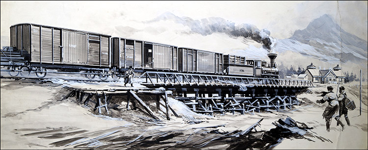 The Trans-Siberian Railway (Original) (Signed) by Gerry Wood Art at The Illustration Art Gallery