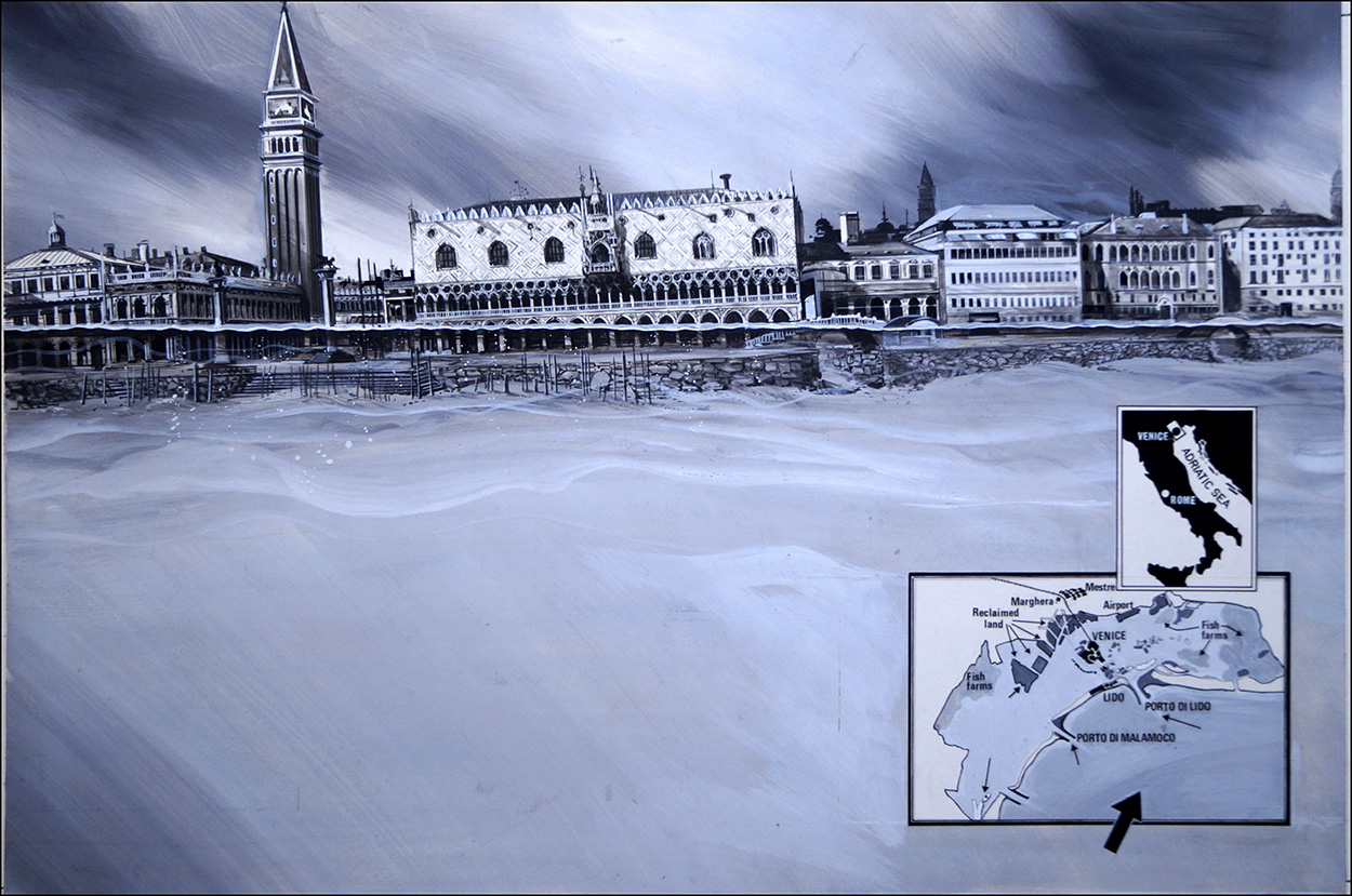 Venice In Peril (Original) art by Gerry Wood Art at The Illustration Art Gallery