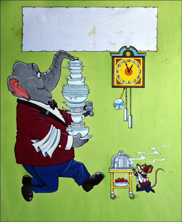 Service Please (Original) by Peter Woolcock at The Illustration Art Gallery