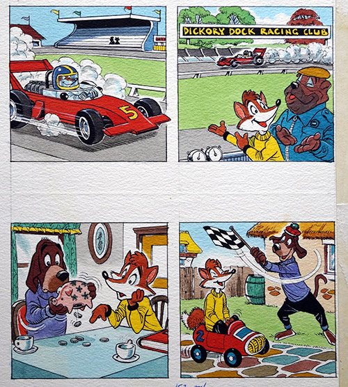 Not Quite Formula One (Original) by Peter Woolcock at The Illustration Art Gallery