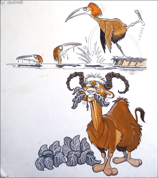 Funny Fantasy Animals (Original) (Signed) by Peter Woolcock at The Illustration Art Gallery