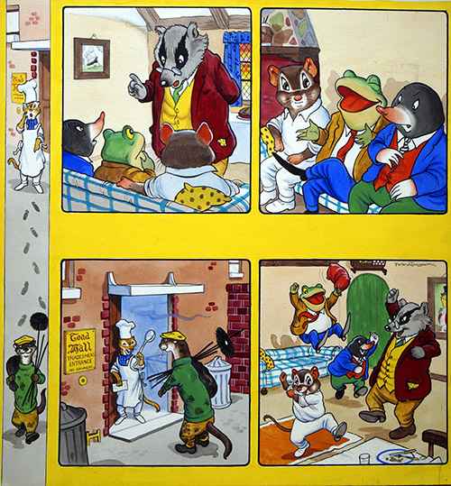 The Wind In The Willows: A Spy In The House (Original) (Signed) by Wind in the Willows (Woolcock) at The Illustration Art Gallery